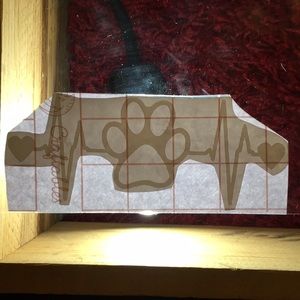Paw Heartbeat vinyl decal
